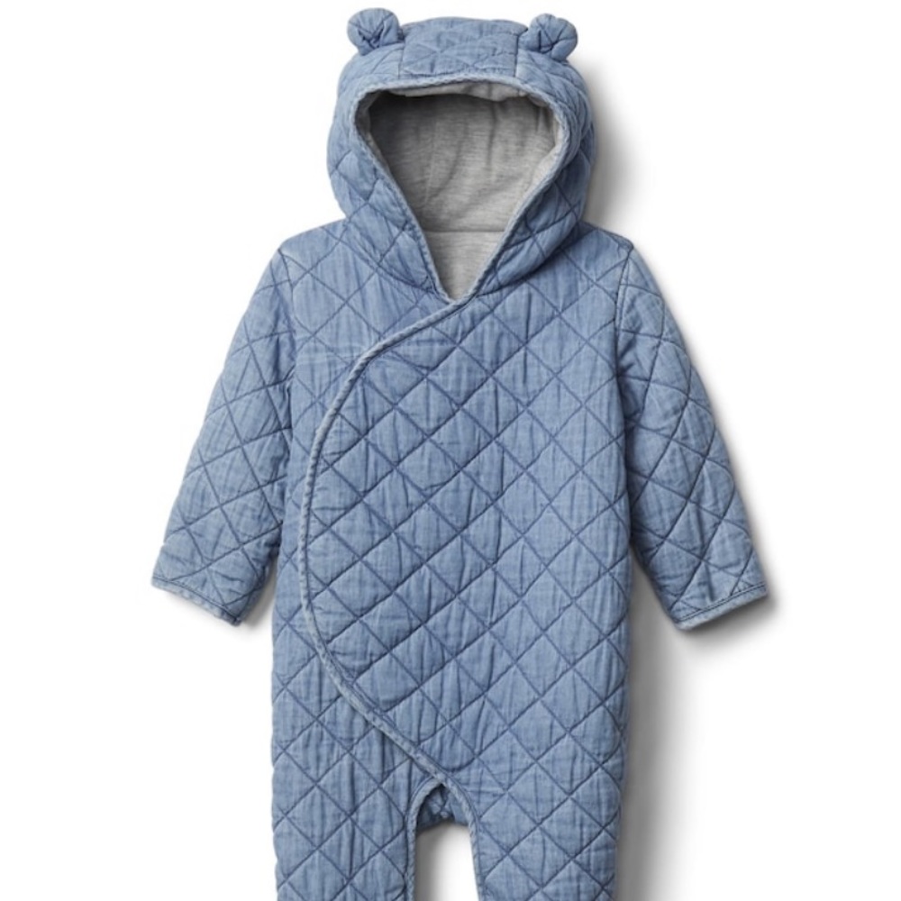 Bear Chambray Quilted One-Piece
